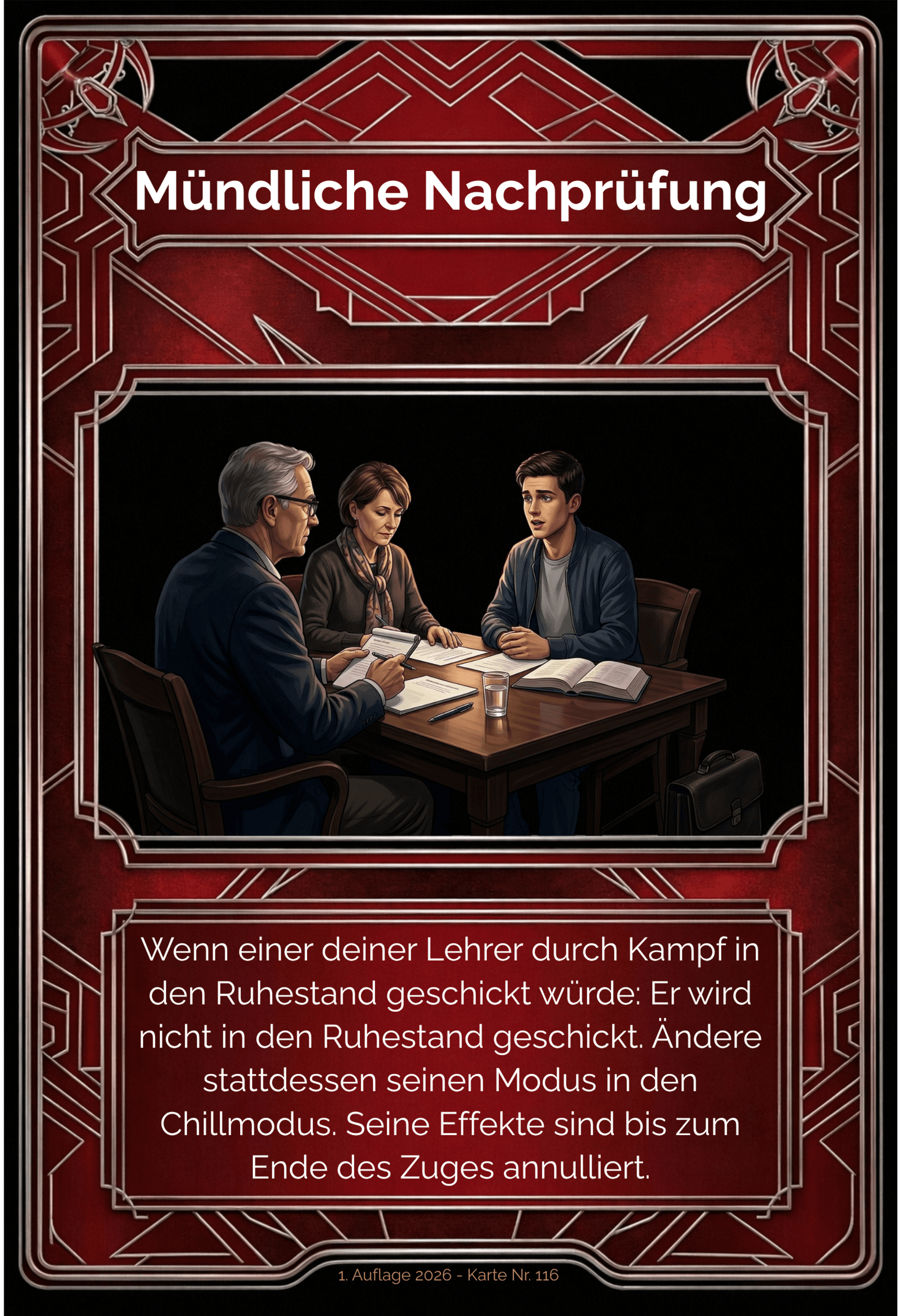 Karte Mündliche Nachprüfung