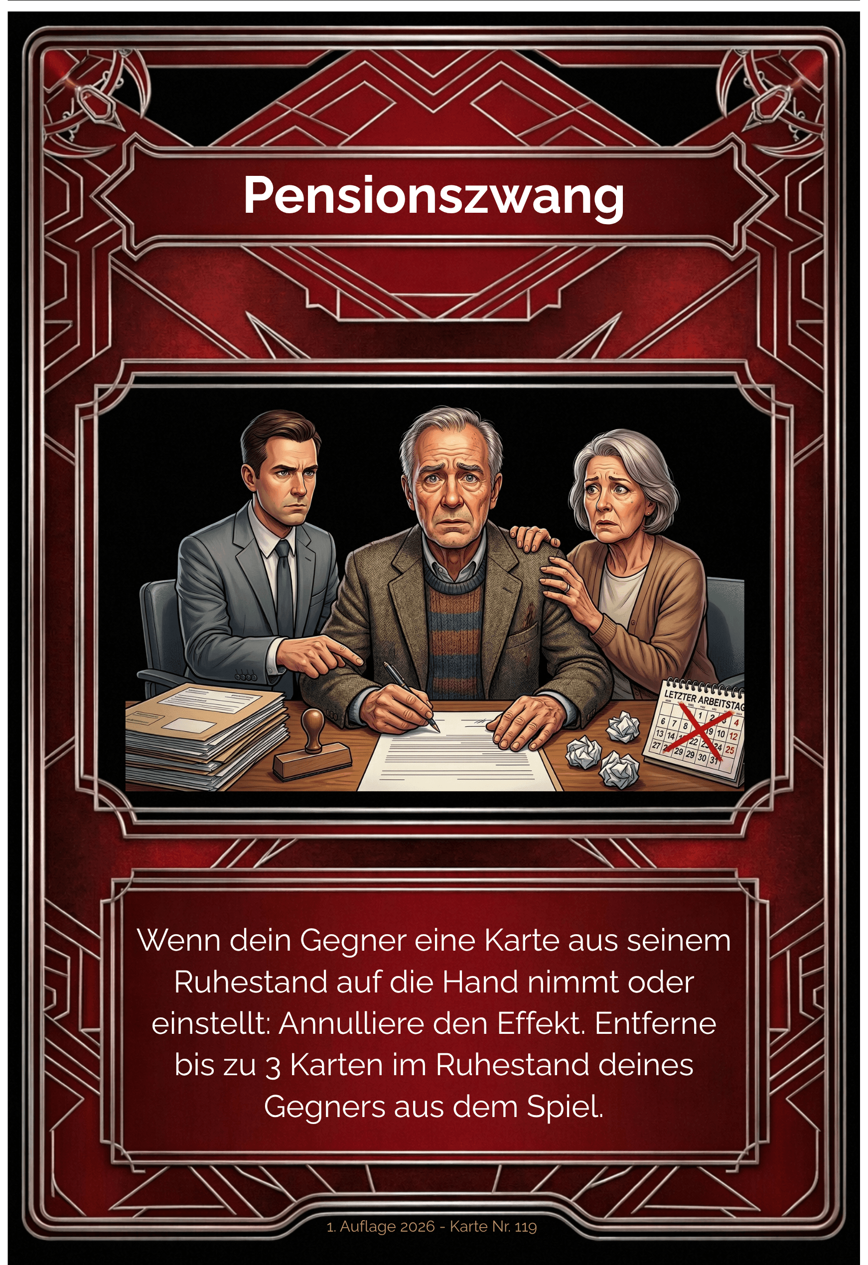Karte Pensionszwang